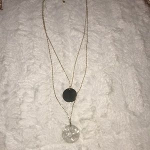 layered long necklace